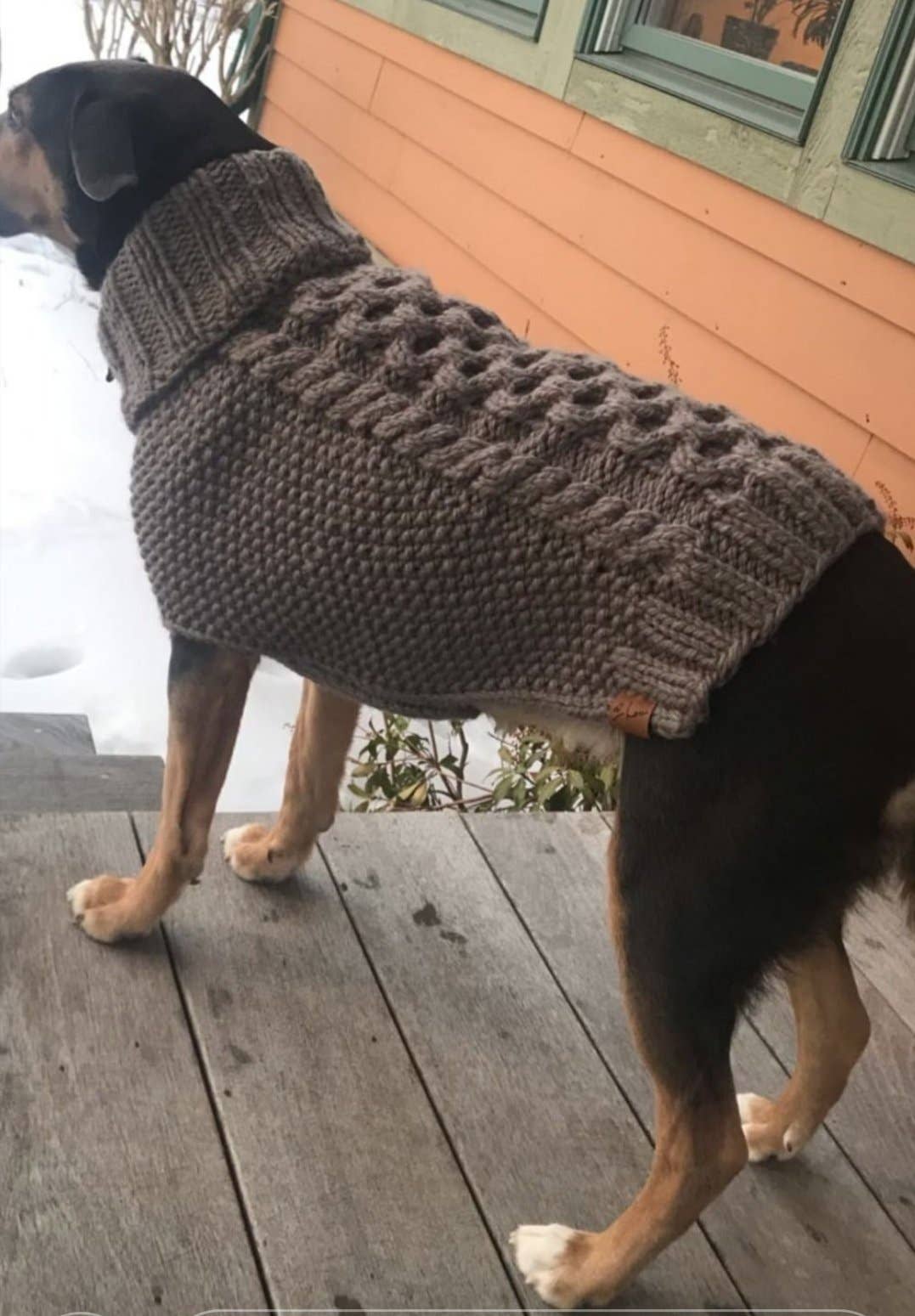 Leni Knits Limited - Wholesale Pet Sweater - Dog - The Original Honeycomb Cable Knit Dog Sweater6