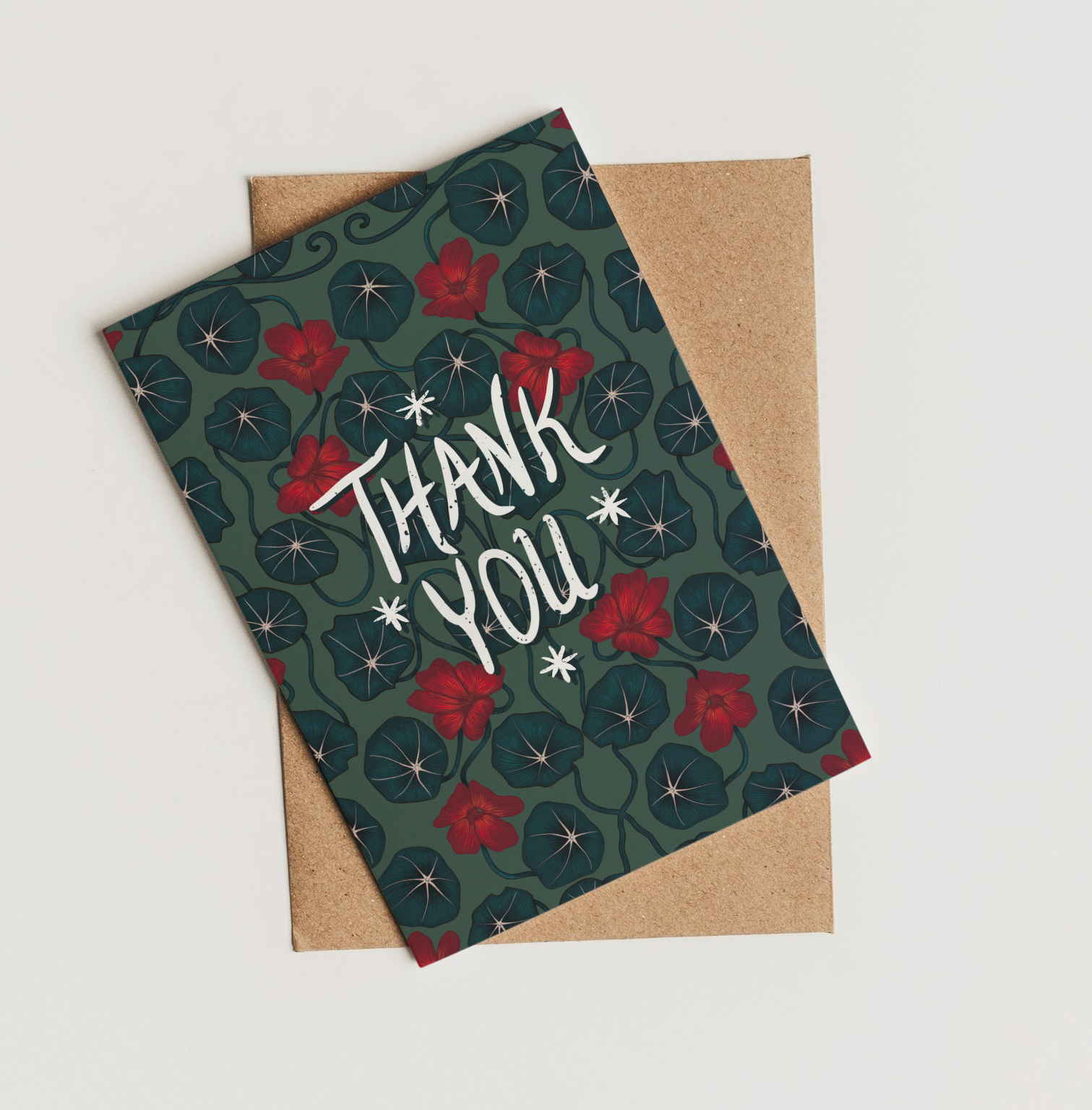 Black Moss Studio - Wholesale Thank You Card - Nasturtium Thank You Card0
