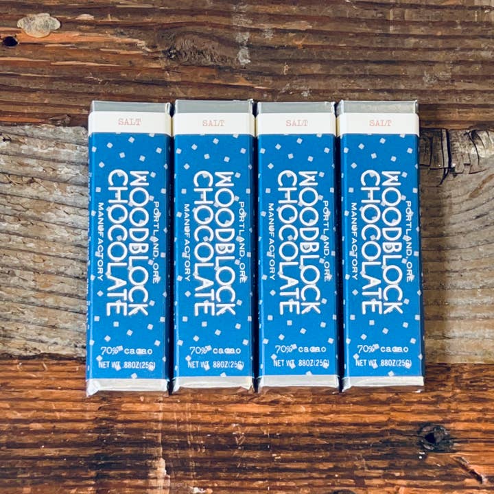 Woodblock Chocolate - Wholesale Chocolate Bar - Salt: 30 Bar Case1