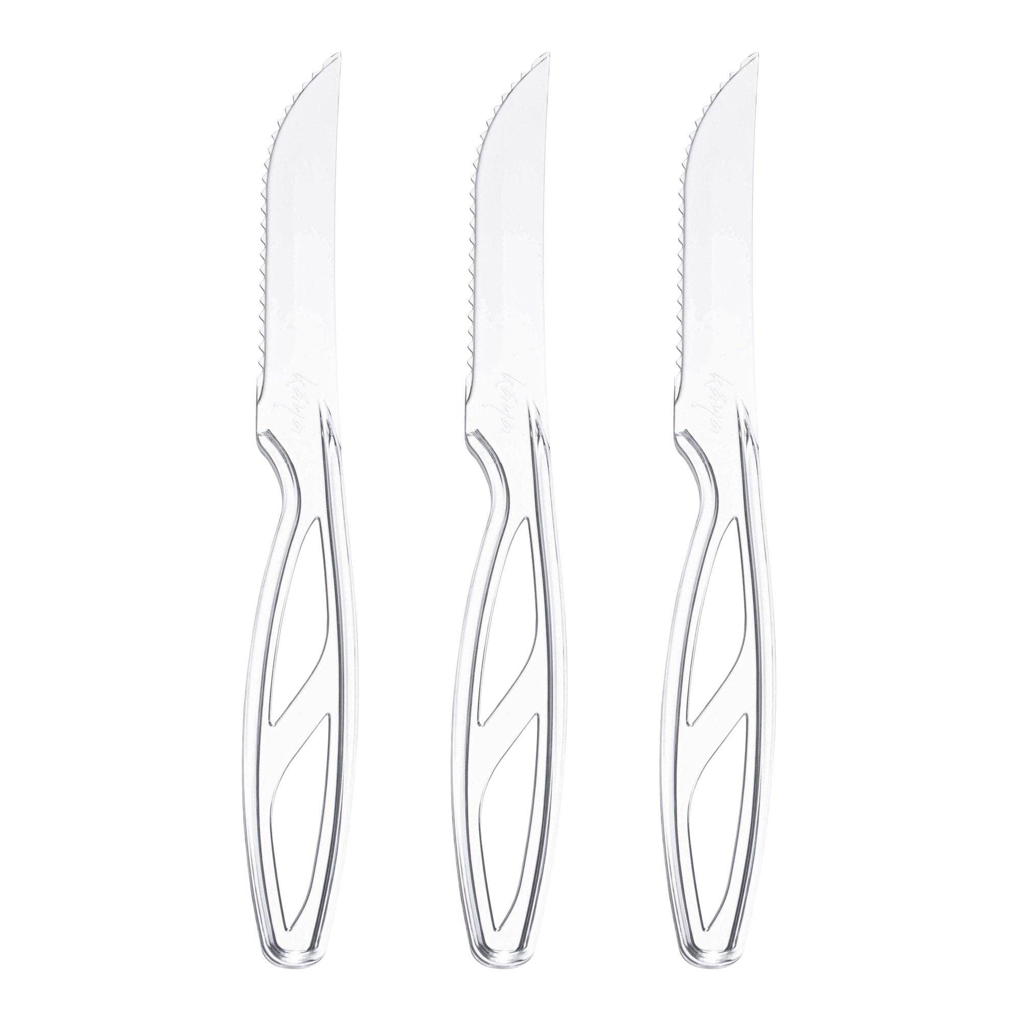 Smarty had a Party – Großhandel Tafelmesser – Klare Einweg-Plastiksteakmesser - 12 Stk.1