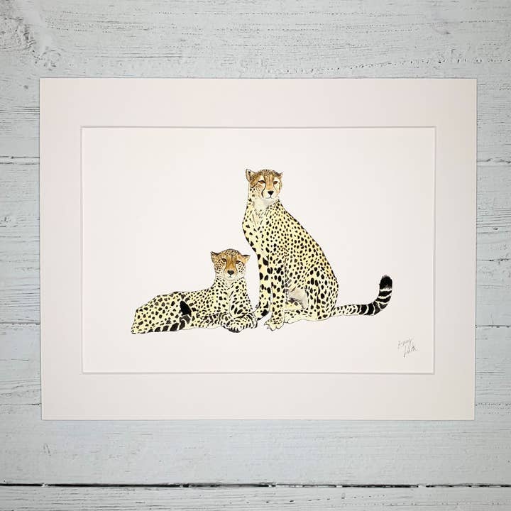 Cheetahs - Fine Art Print for wholesale by Esmay Luck Art