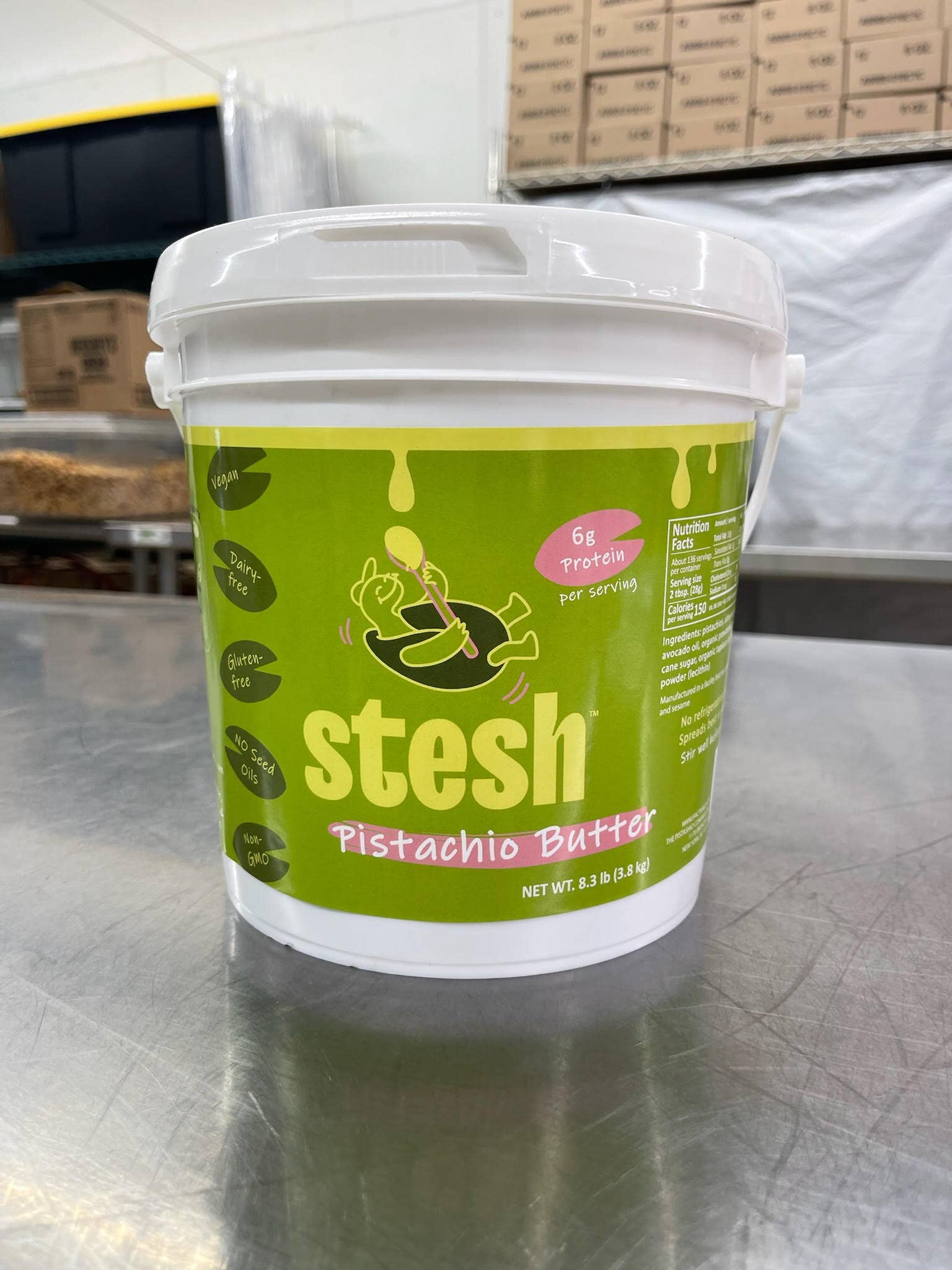 Stesh Butter - Wholesale Nut Butter - Pistachio Butter | Prebiotic Fiber, Vegan, Protein Spread
