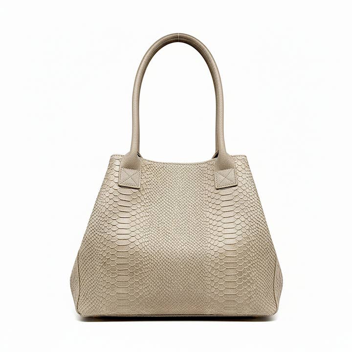 LOLA leren tas – Taupe – Gemaakt in Italië voor wholesale door ZEEN
