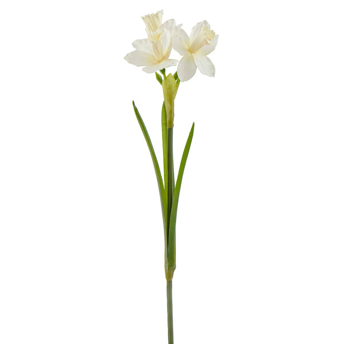 RC Home Decor - Vente Fleurs artificielles - Jonquilles blanches au toucher naturel de 20,5"0