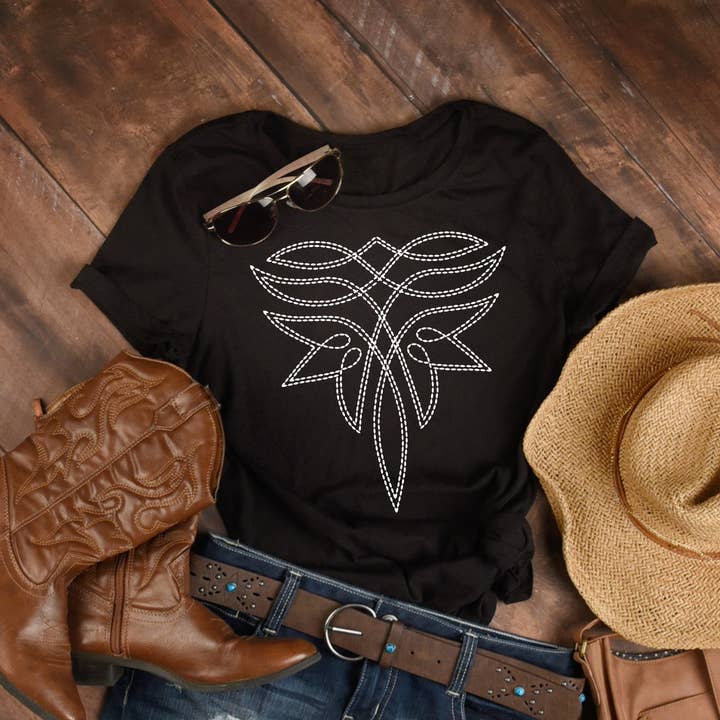 Boot Stitch | Western | Cowgirl | Camiseta Comfort Colors para venta al por mayor de The American Honey