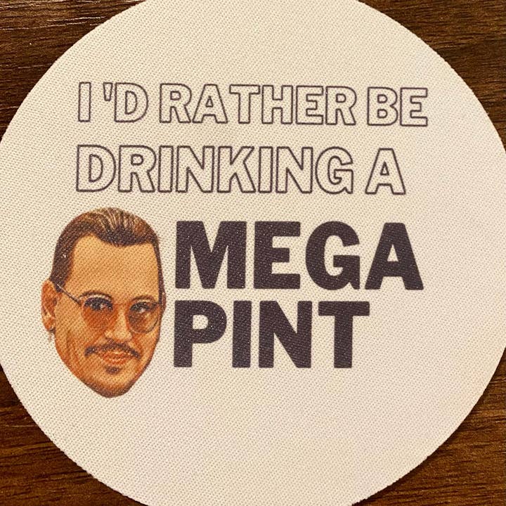 Johnny Depp Neoprene Coaster / Bar Mat for wholesale by Giftieness