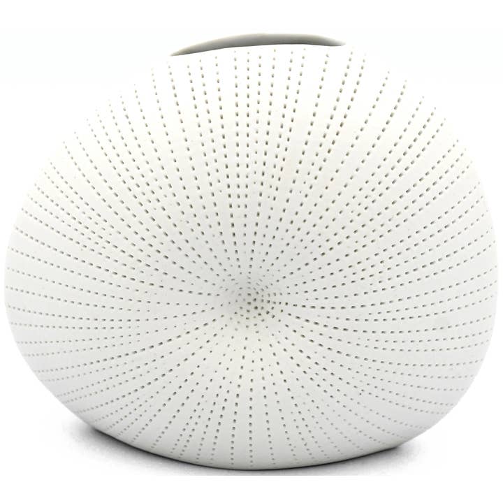 226WH13 DIVA ROUND MINI S-Vase à bourgeons en porcelaine fait main pour la vente par Art Floral Trading LLC