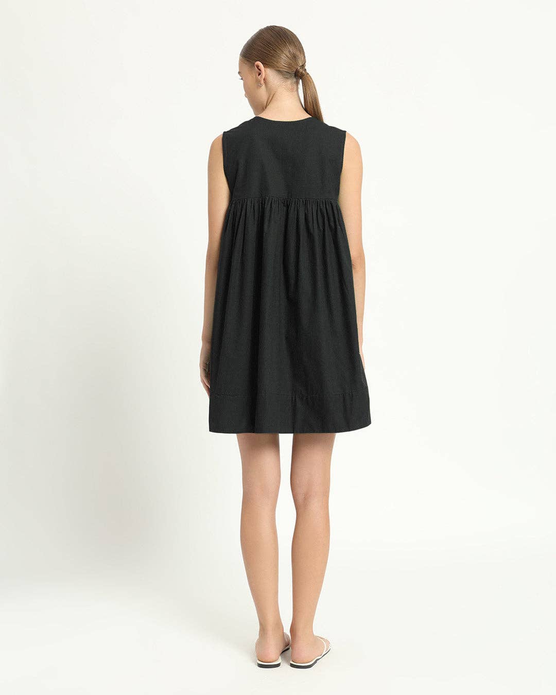 Thevasa - Wholesale Dress - Women's - The Jois Noir Cotton Dress4