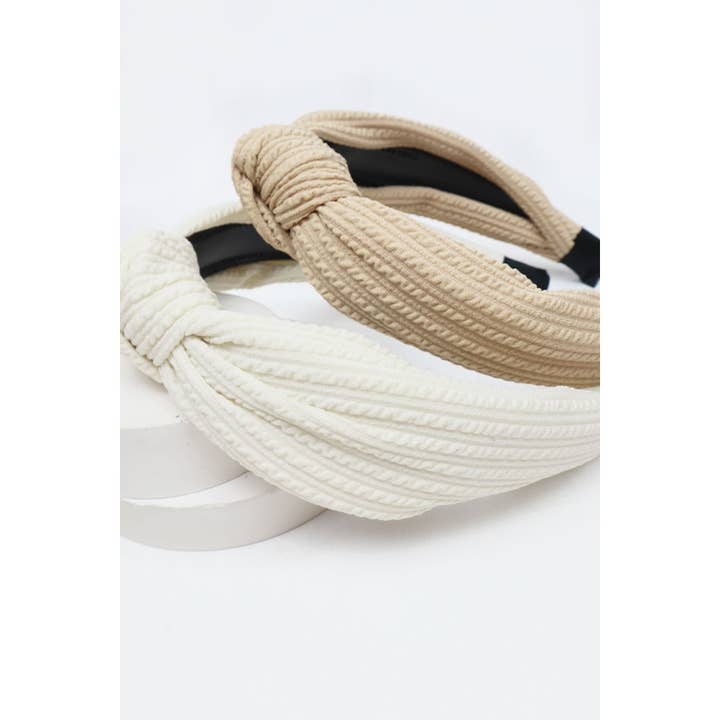 MIX COLOR Ribbed Knotted Headband for wholesale on Faire