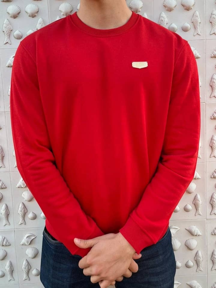 BM Gylden Rød Sweatshirt for engroshandel hos BM Clothing