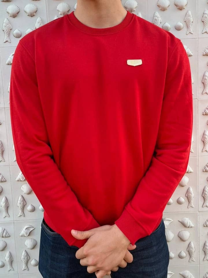 BM Gylden Rød Sweatshirt for engroshandel hos BM Clothing