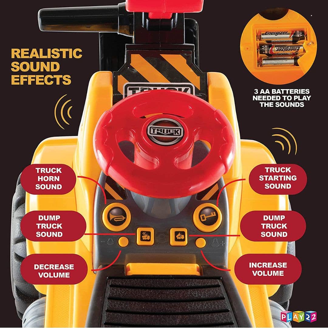 Play22 - Wholesale Toy Car/Truck - Kids - Play22 Ride-On Toy Tractor Excavator for Kids with Helmet3