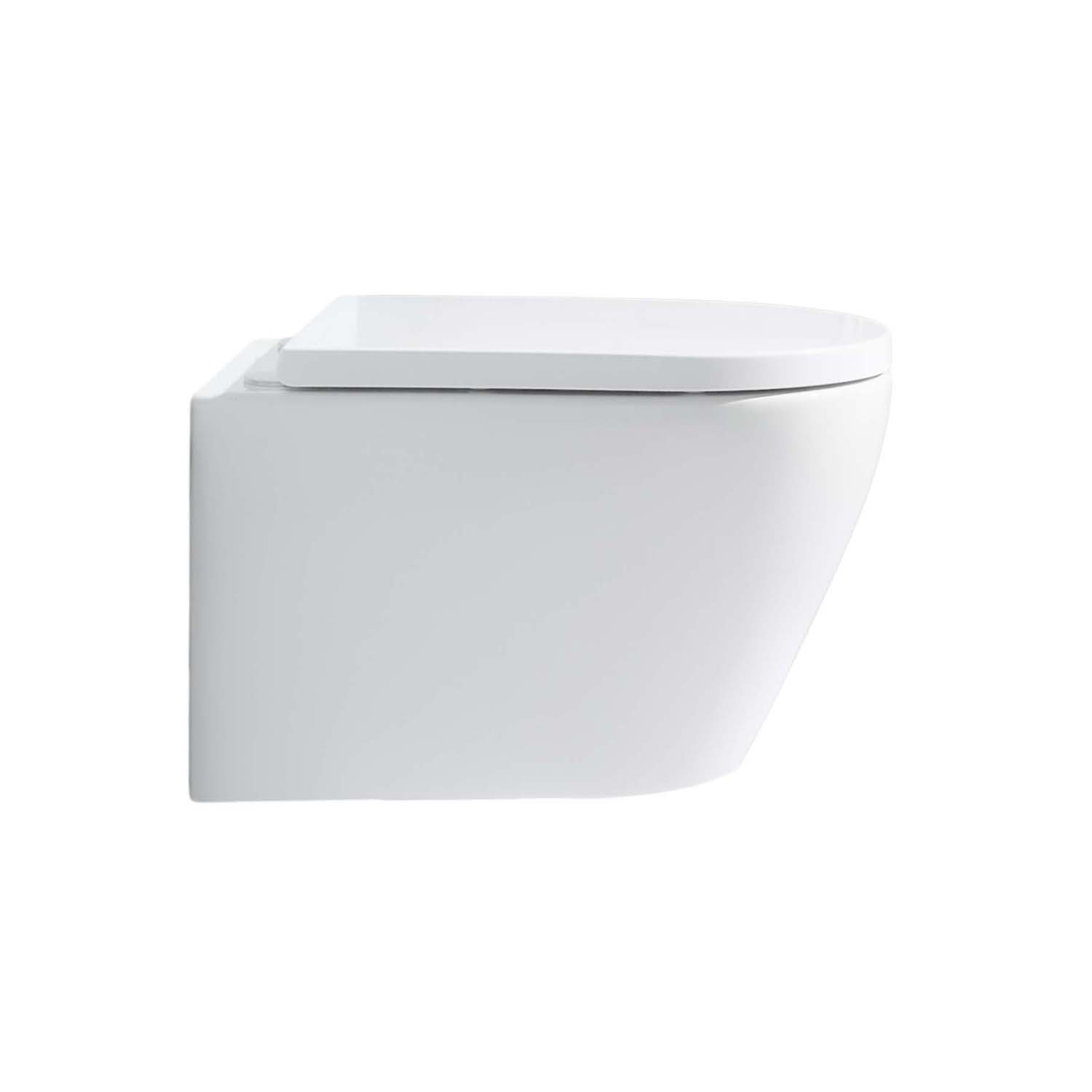 Stilform Handels GmbH – Engroshandel Tilbehørssæt til badeværelset – Whirlflush væghængt toilet Soho 3.0 uden kant med tornado skyl i hvid højglans inkl. toiletsæde0