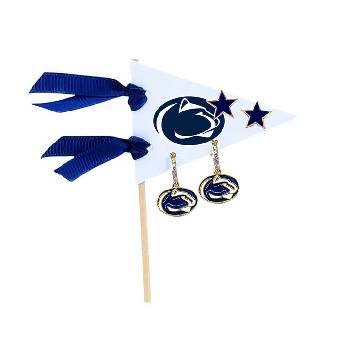 Pendientes de Pareja con Banderín de Penn State para venta al por mayor de Color Shout