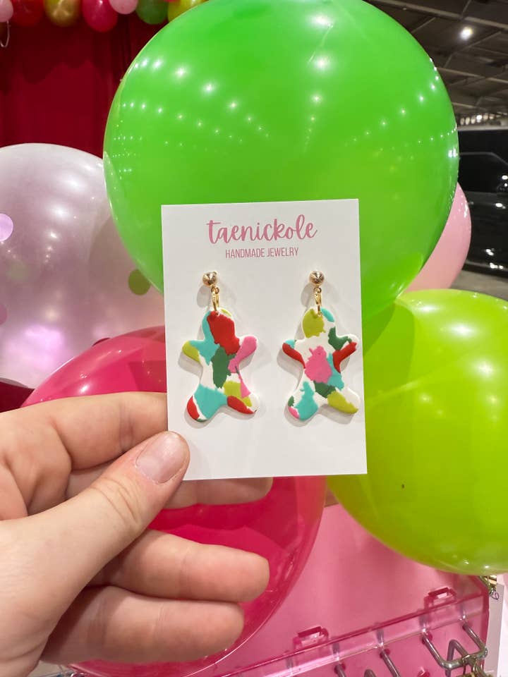 Whoville | Boucles d'oreilles en pain d'épice de Noël | Argile polymère pour la vente par taenickole