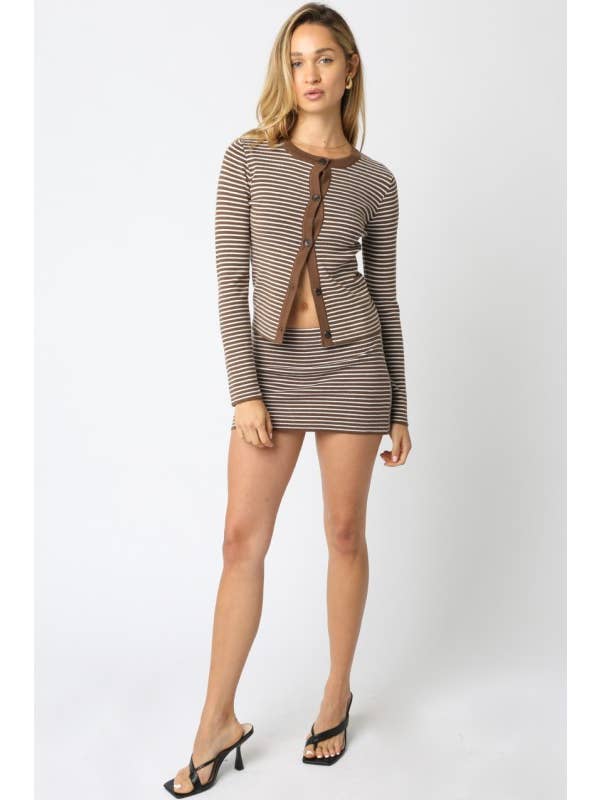 Olivaceous - Wholesale Knit Top - Women's - Greta Stripe Knit Top7