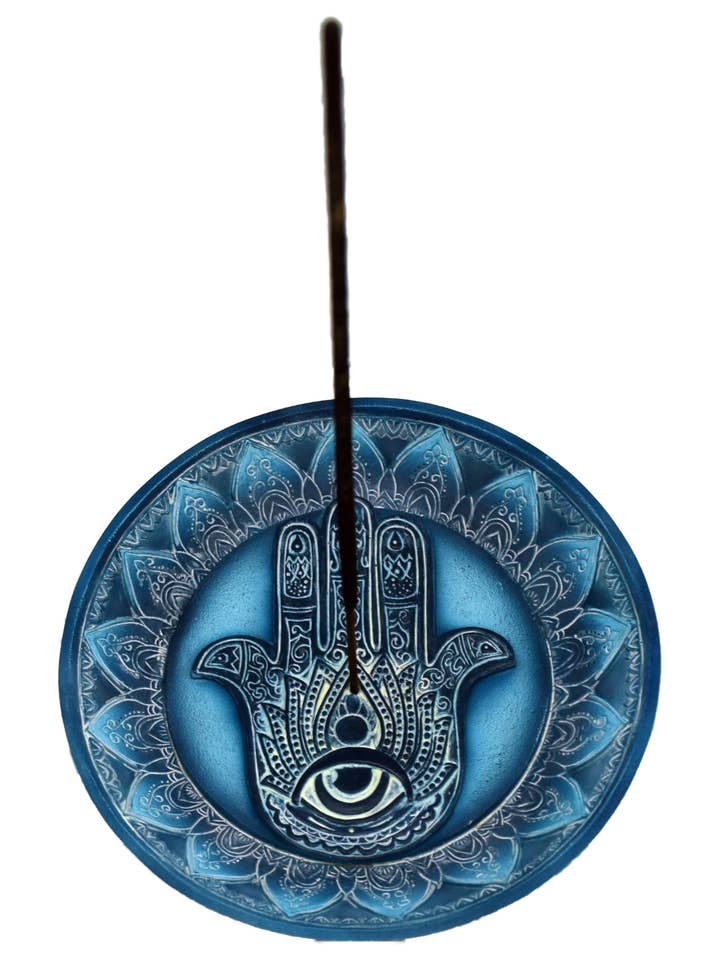 Hamsa Hand Round Burner for wholesale by Fantasy Gifts