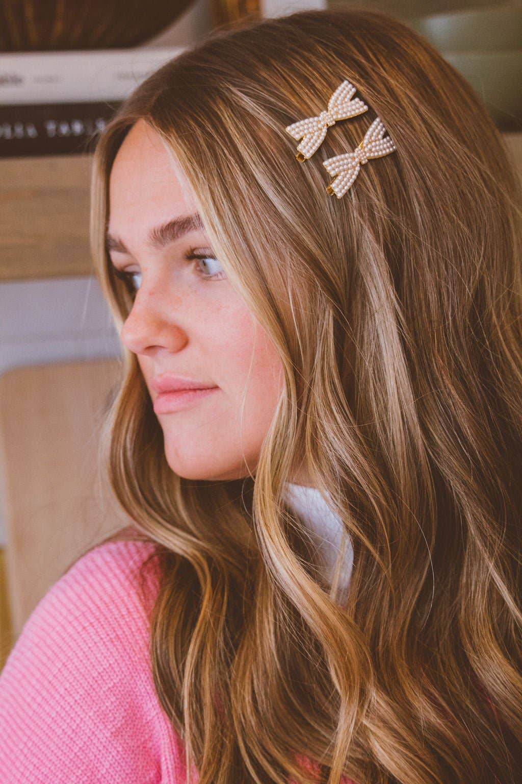 Shop Andi - Wholesale Hair Clip - Women's - Pearl Bow Clips 2-pack2