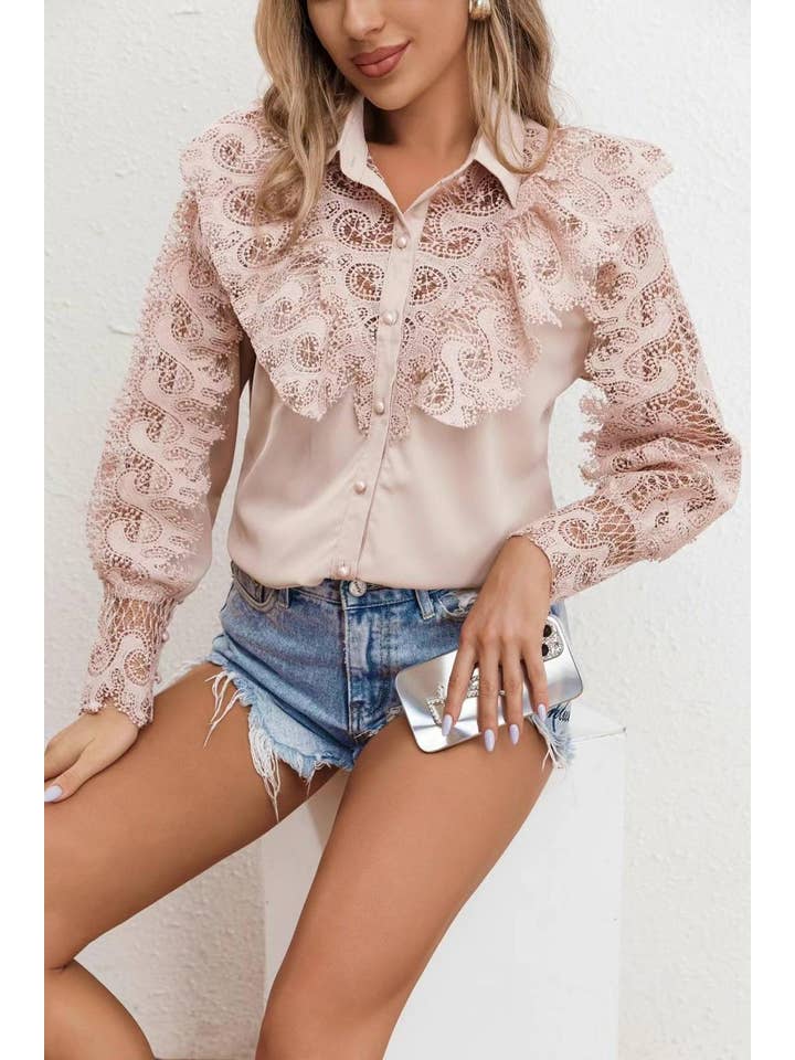 LORIANE - Vendita all'ingrosso Camicia button down - Donna - Camicia bohemien taglia unica1