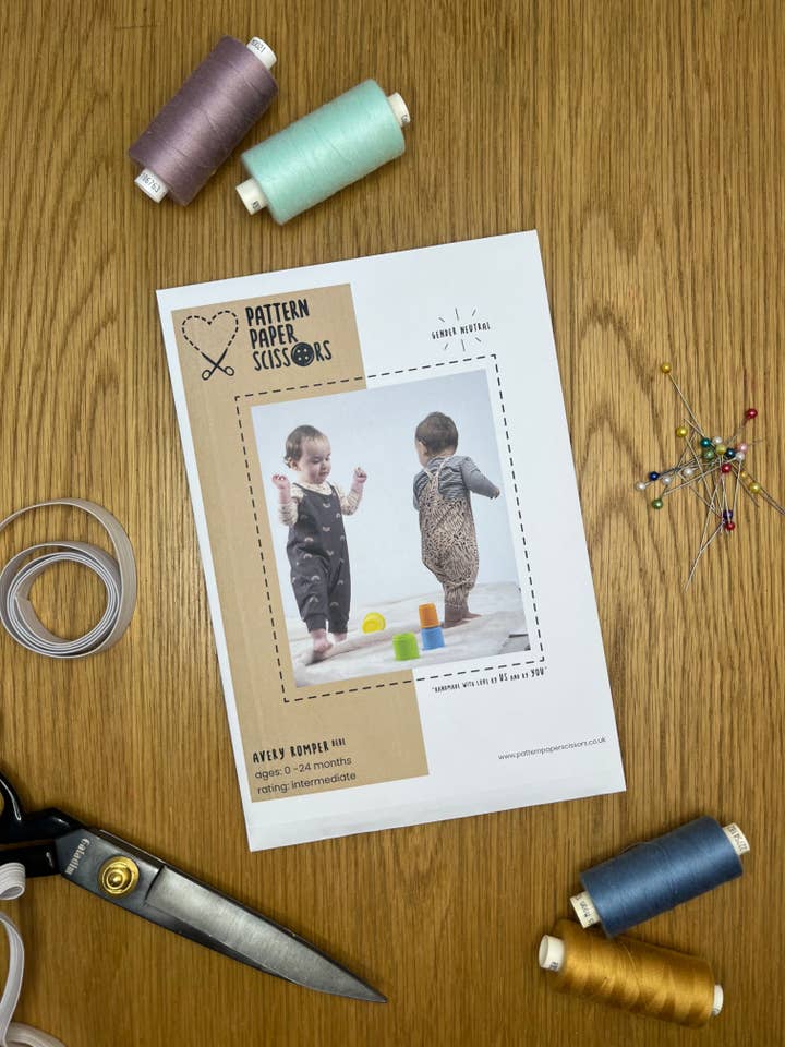 Kids Avery Romper Sewing Pattern for wholesale by Pattern Paper Scissors