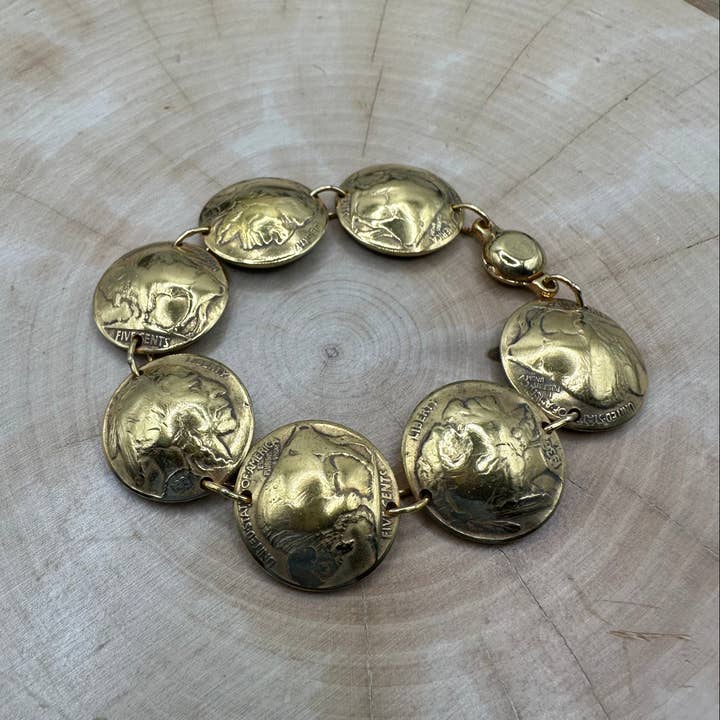 Mountainstruck Coin Rings and Jewelry - Wholesale Charm/Dangle Bracelet - U.S. Buffalo Nickel Domed Coin Bracelet8