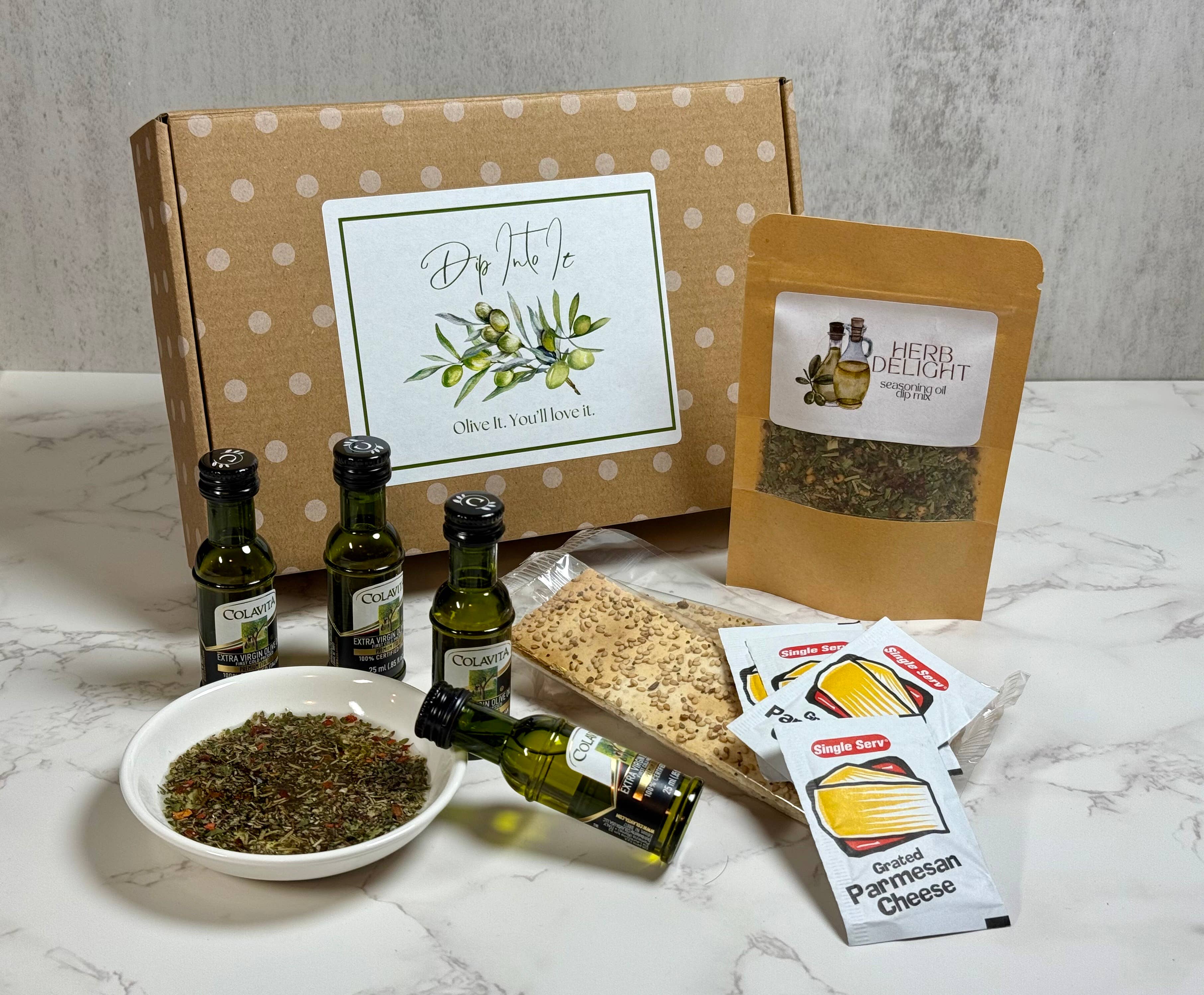 Mixology – especiarias para molhos por atacado – Caixa de Presente de Pão Gourmet para Mergulhar – Delícia de Ervas