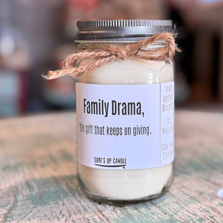 Einmachglas-Kerze mit gefrorenen Zitronenbiscotti-Kerzen — Wacky Wicks Collection für den Großhandel von Surfs Up Candle