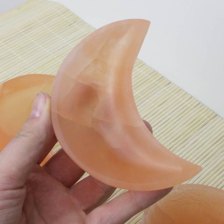 Perzik Seleniet Maan Kom 12 cm voor wholesale door UNDERSUN.STORE