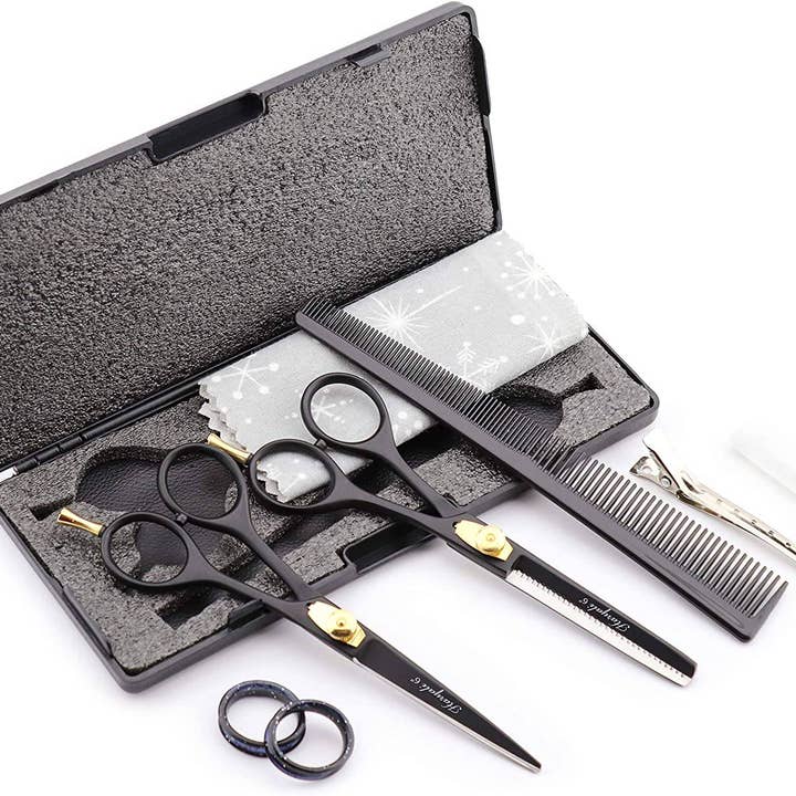 Haryali London – Großhandel Haarscheren – Haryali Friseurscheren-Set, 15,2 cm, Schwarz