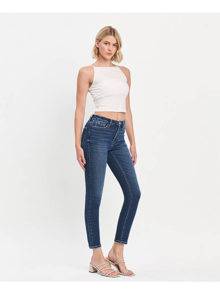 EULOGIZE TUMMY CONTROL HIGH RISE SEAMLESS WB SKINNY JEANS LV1445 for wholesale on Faire