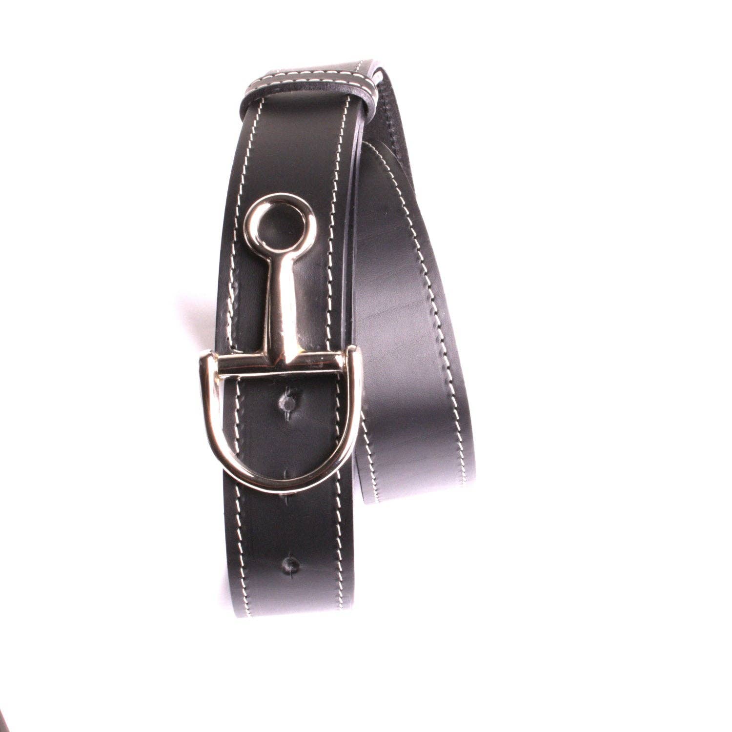 SARL FELINEA - Vente Ceinture – unisexe - Ceinture équestre cuir noir boucle mors a cheval1