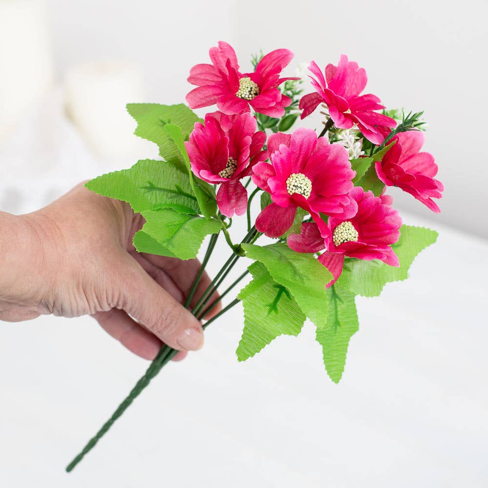 Factory Direct Craft - Wholesale Artificial Plant - Petiite Spring Cosmo Daisy Bush-Select Color2