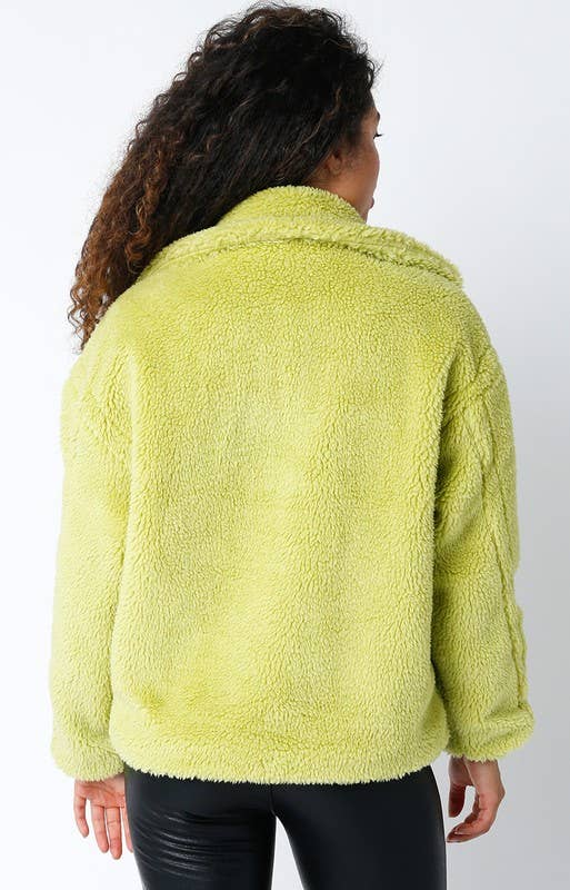 Olivaceous - Wholesale Jacket - Women's - Gabby Plush Jacket1