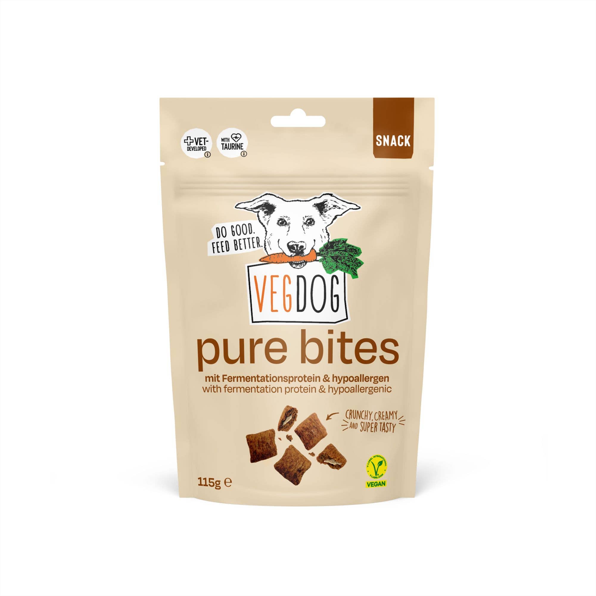 VEGDOG - Wholesale Pet Treats - Dog - PURE BITES 115 g