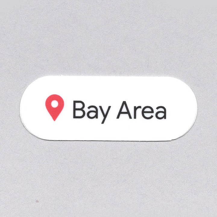 Bay Area Location Tag Mini Sticker for wholesale by Bring Aloha