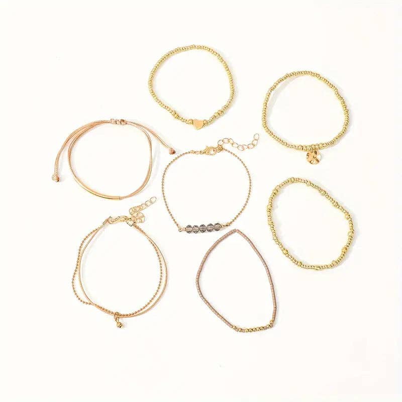 Huis Van Merken - Vendita all'ingrosso Parure di gioielli - Set di 7 Braccialetti Artigianali in Plastica CCB – Gioielli Versatili per l'Uso Quotidiano delle Donne1