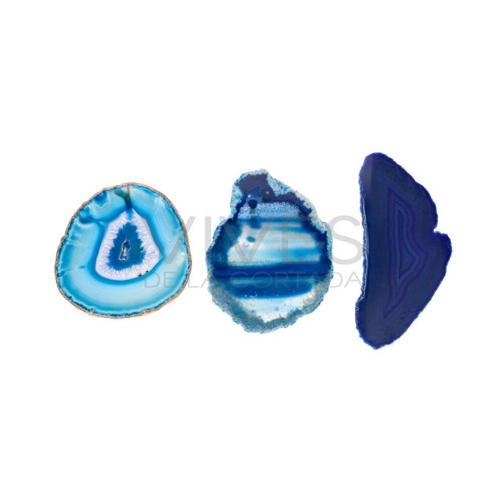 Vives de la Cortada S.L - Wholesale Spiritual Stone/Crystal - Medium plate in dyed blue agate1