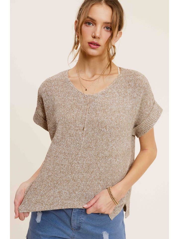 La Miel - Wholesale Knit Sweater - Women's - MCS3580-Soft Lightweight Loose Fit Textured Pullover Sweater20