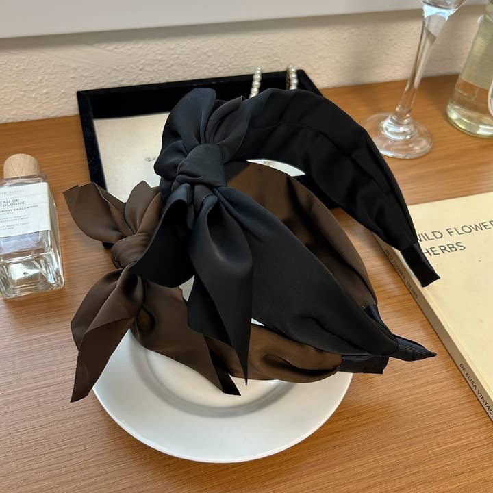 ACCITY - Wholesale Fashion Headband - Women's - RETRO BOW STYLISH SIMPLE HEADBAND_CWAHA28594