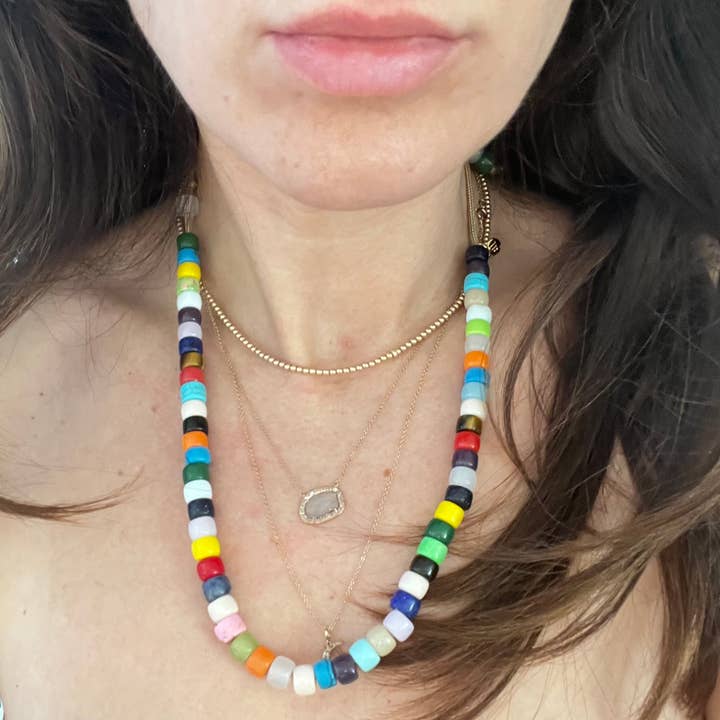 Freestylah • Collier en perles de pierres précieuses • Réglable pour la vente par LB Beadz