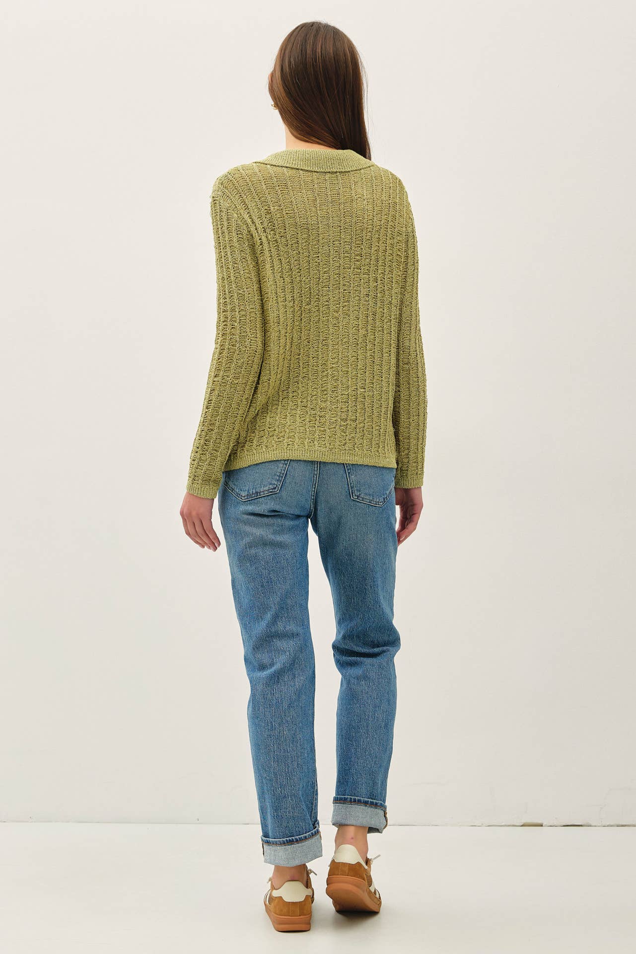 Be Cool - Wholesale Cardigan - Women's - BREEZY TEXTURED KNIT BUTTON UP COLLARED CARDIGAN 8