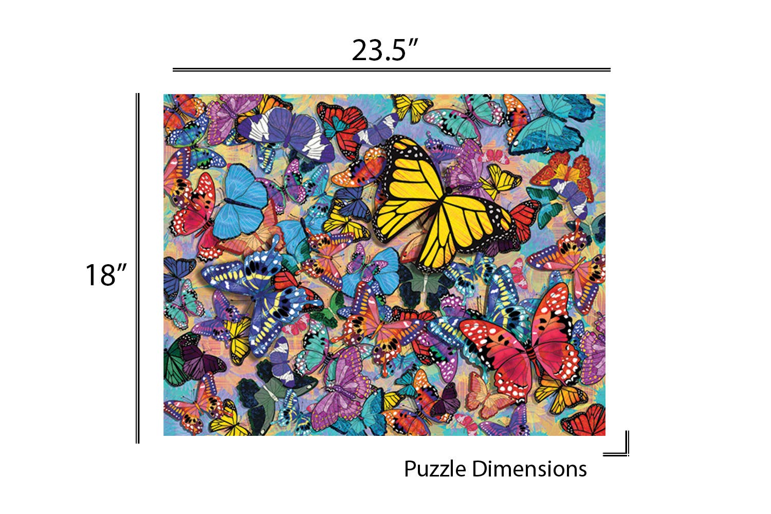 Springbok Puzzle - Vente Puzzle – adulte - Puzzle 500 pièces Butterfly Frenzy1