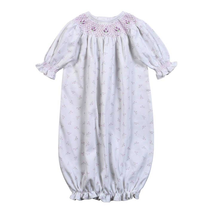 JOY-419 JOY FLORAL HAND SMOCKED BISHOP GOWN for wholesale by Baby Loren