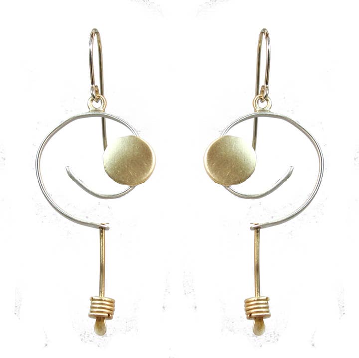 Whitney Designs Ltd. - Wholesale Dangle Earrings - Handmade in USA Interlude Earrings Brass and Sterling