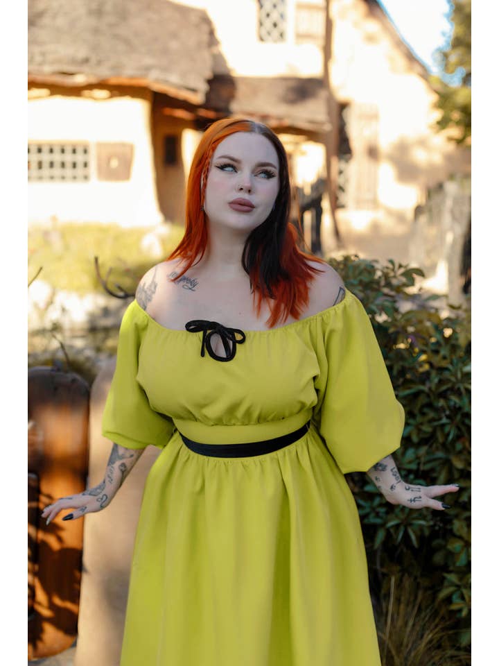 The Oblong Box Shopâ„¢ - Wholesale Dress - Women's - Eva Dress Chartreuse