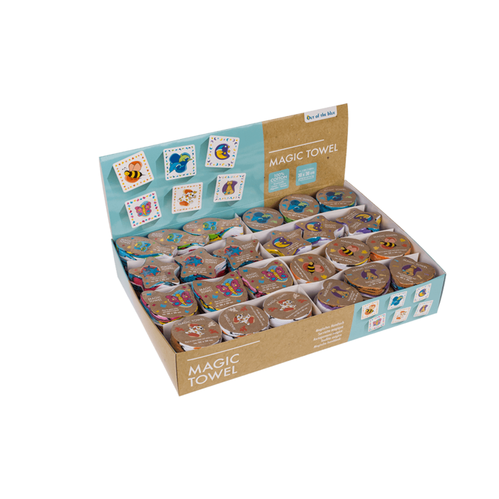 Out of the blue KG - Wholesale Retailer Display - Home & Living - Magic cotton towel, Animals,1