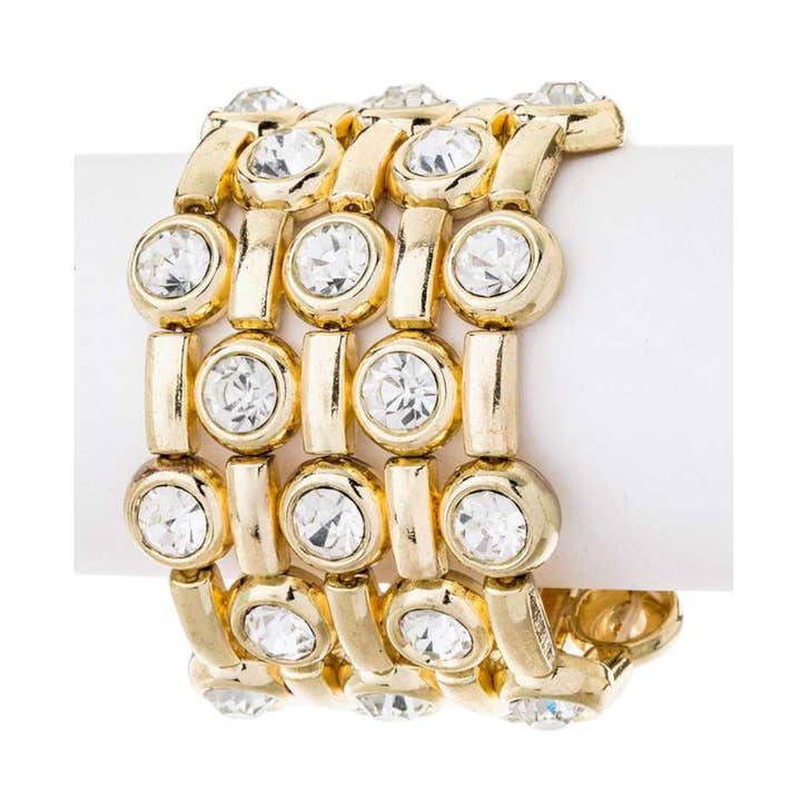 Crystal Statement Stretch Bracelet for wholesale by LA Jewelry Plaza