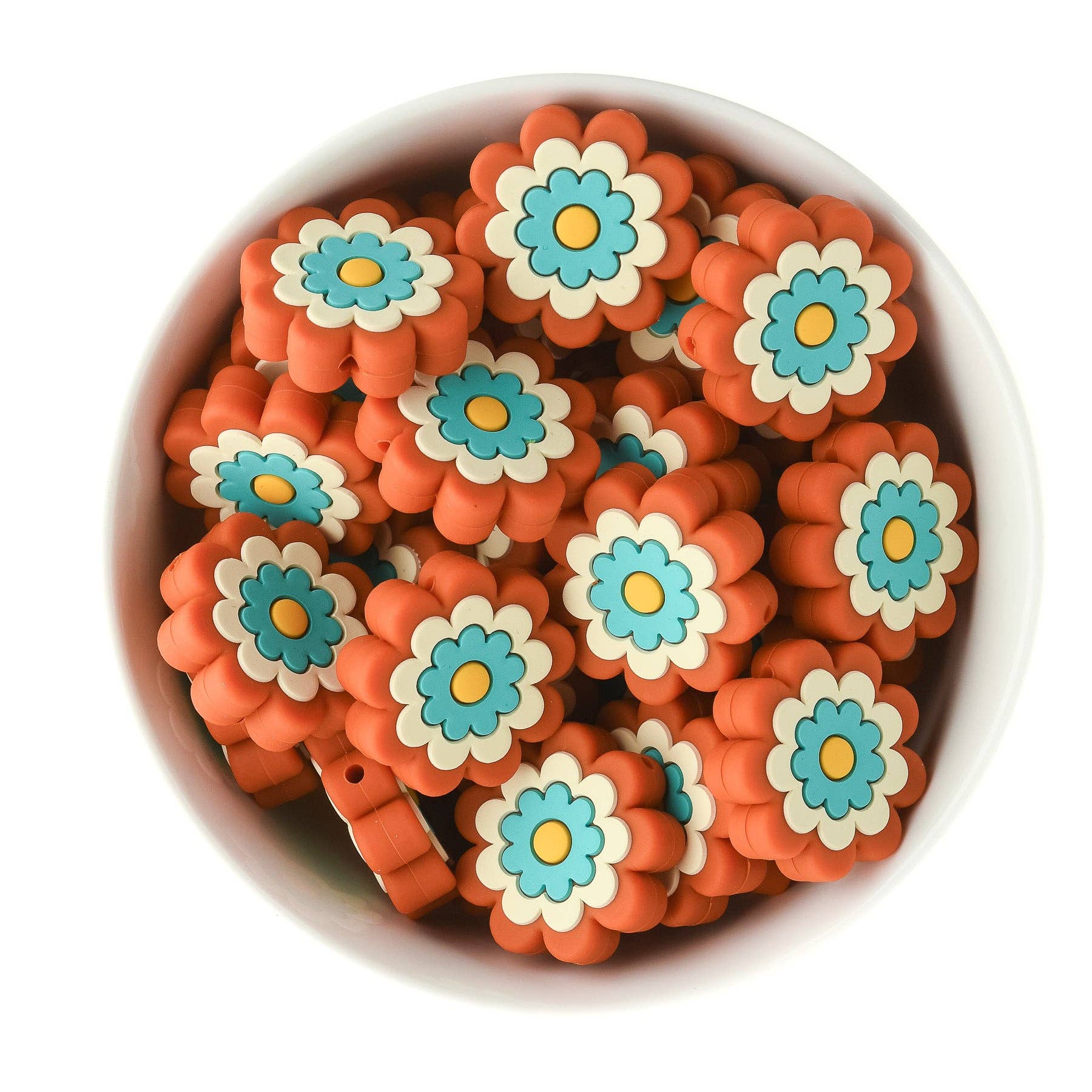 Cara & Co Silicone Craft Supply - Wholesale Craft Supplies - Large Flower Silicone Focal Beads1