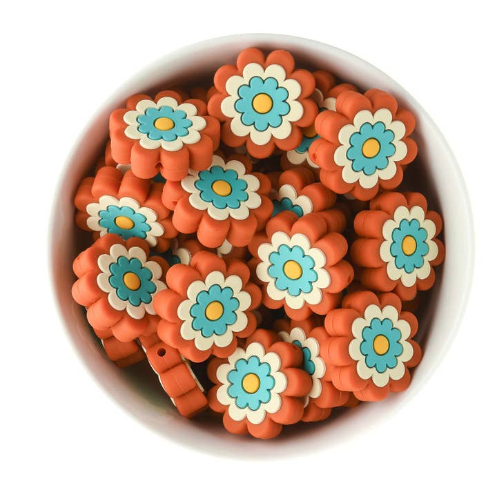 Cara & Co Silicone Craft Supply - Wholesale Craft Supplies - Large Flower Silicone Focal Beads1