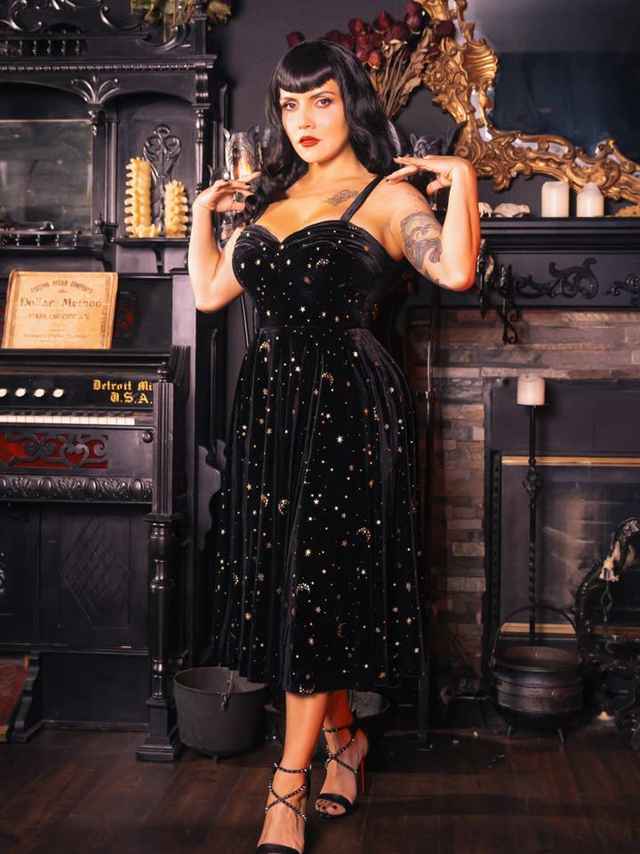 Elle Rebel - Wholesale Dress - Women's - Lunar Luxe Velvet Dress